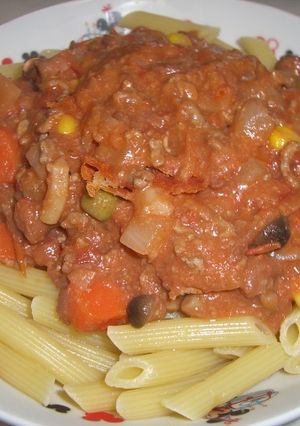 野菜たっぷり♪チリコンカーン風パスタ-レシピのメイン写真