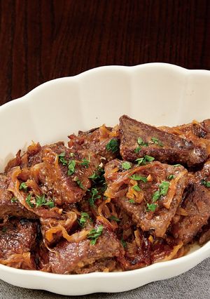 レバーと玉葱の煮込み～ヴェネチア風～-レシピのメイン写真