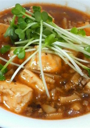 食感を工夫！＜竹の子＆椎茸入り麻婆豆腐＞-レシピのメイン写真
