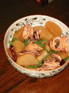 いかと大根とインゲンの煮付け-レシピのメイン写真