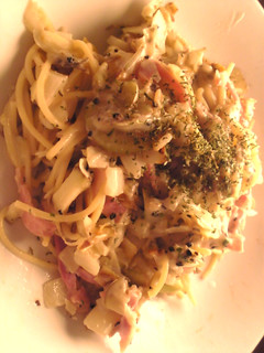 ベーコンと玉葱とじゃが芋のクリームパスタ-レシピのメイン写真