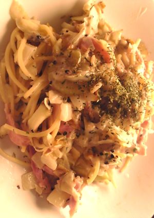 ベーコンと玉葱とじゃが芋のクリームパスタ-レシピのメイン写真