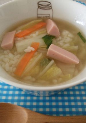 おさかなのソーセージ DE スープごはん-レシピのメイン写真