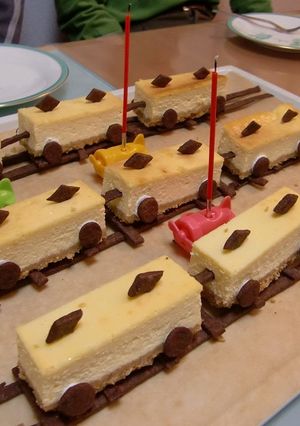 息子大好き！電車チーズケーキ♪-レシピのメイン写真