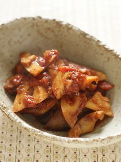 ごぼうと蓮根のトマト煮-レシピのメイン写真