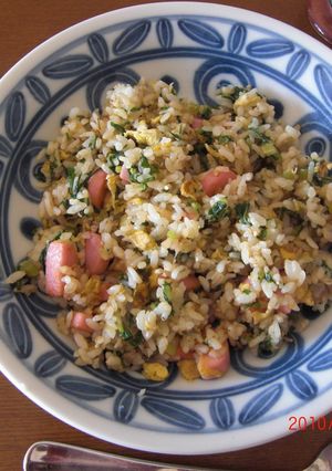 大根の葉としらすの炒め物チャーハン-レシピのメイン写真