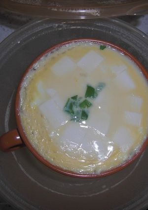 お一人様☆レンジで豆乳茶碗蒸し♪-レシピのメイン写真