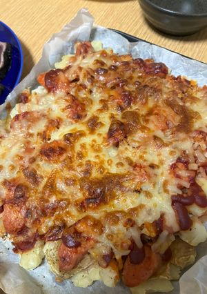 トースターでポテトソーセージのチーズ焼き-レシピのメイン写真