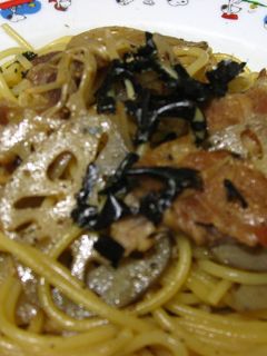 れんこんときのこの和風スパゲティー-レシピのメイン写真