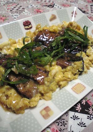 さんま蒲焼の卵とじ♪-レシピのメイン写真