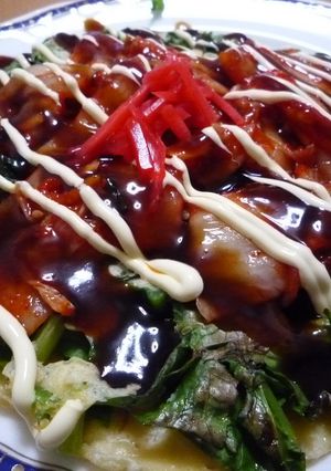 簡単ランチ☆キムチと大根葉で～お好み焼き-レシピのメイン写真