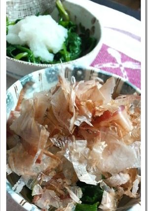 簡単さっぱり☆ほうれん草の鰹おろしのせ❤-レシピのメイン写真