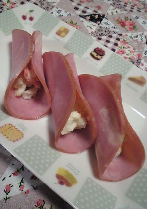 ハムのポテトサラダ巻き♪-レシピのメイン写真