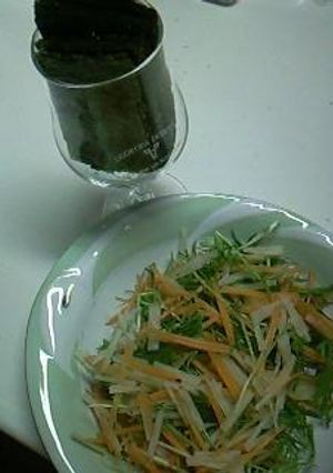 シャキシャキ野菜の海苔（卵）巻きサラダ-レシピのメイン写真