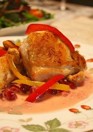 カリカリチキンのクランベリーソース♪-レシピのメイン写真