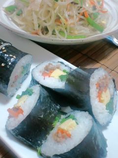 ☆そぼろでキンパ!(韓国風巻き寿司)☆-レシピのメイン写真