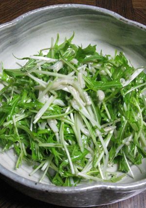 水菜とえのきだけのしゃきしゃきサラダ-レシピのメイン写真