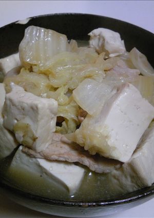 うどんだしで！白菜と豆腐煮-レシピのメイン写真