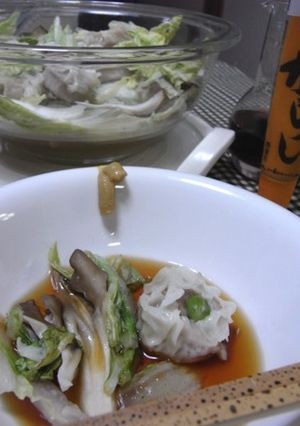 チンする舞茸入り蒸し白菜-レシピのメイン写真