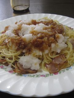 大根おろしとベーコンの和風スパ-レシピのメイン写真