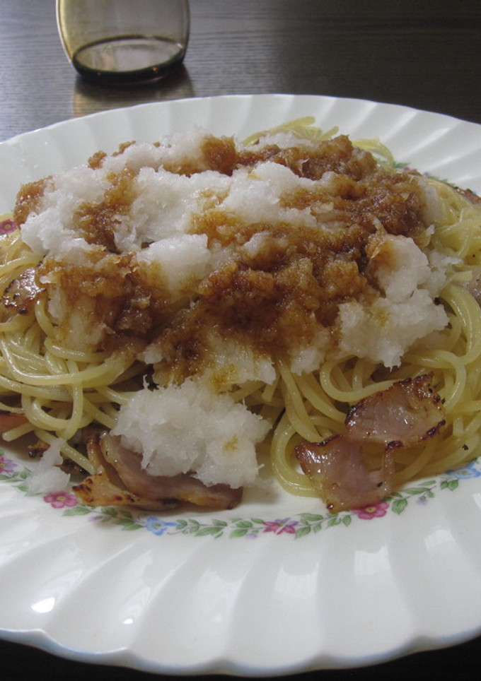大根おろしとベーコンの和風スパ-レシピのメイン写真