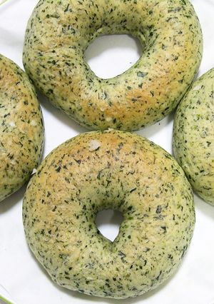 ベーグル★ほうれん草＆チェダーチーズ★-レシピのメイン写真