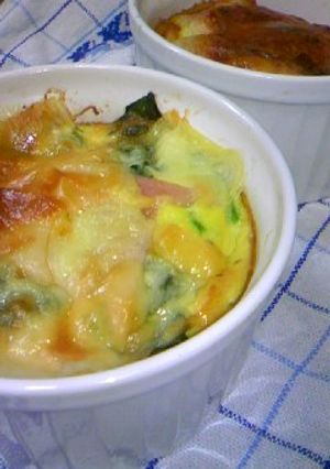 ほうれん草とハムのキッシュ風-レシピのメイン写真