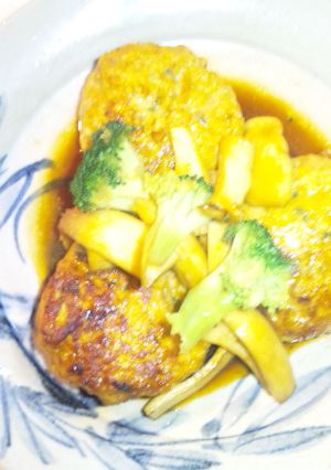 野菜たっぷり甘辛つくねハンバーグ-レシピのメイン写真