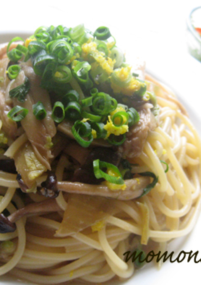 和風♪きのこと白菜の和風パスタ＊-レシピのメイン写真
