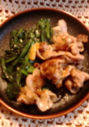 ほうれん草の豚バラ炒め-レシピのメイン写真