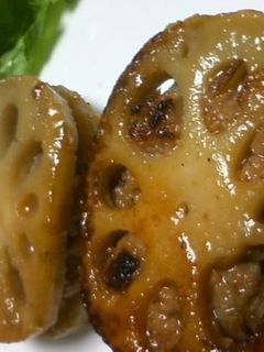 蓮根のはさみ焼き☆照り焼き風☆-レシピのメイン写真