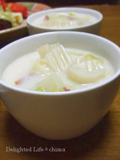 白菜とベーコンのクリームスープ-レシピのメイン写真