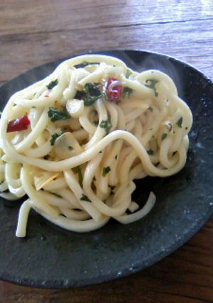 ☆うどんのペペロンチーノ☆-レシピのメイン写真