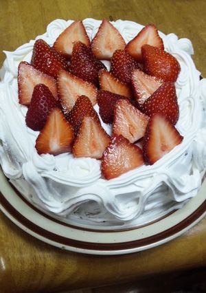 アレルギー対応　豆乳誕生日ケーキ-レシピのメイン写真