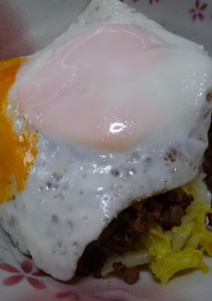 簡単ランチ☆キャベツor白菜で～そぼろ丼-レシピのメイン写真