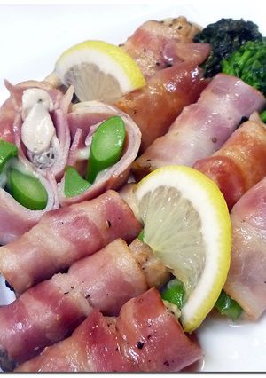 牡蠣＆ブロッコリーの♪ベーコン巻き♪-レシピのメイン写真