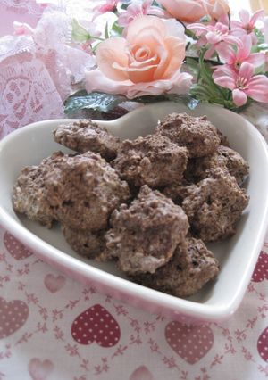 節分豆とごまのココアマカロン-レシピのメイン写真