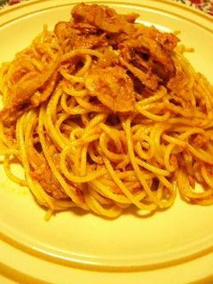ツナとベーコンのトマトソーススパゲティ-レシピのメイン写真