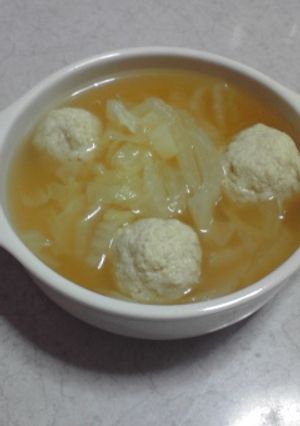 ヘルシー　凍り豆腐と鶏ミンチの白菜スープ-レシピのメイン写真