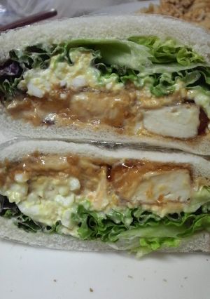 豆腐の照り焼き☆卵サラダ☆サンド-レシピのメイン写真