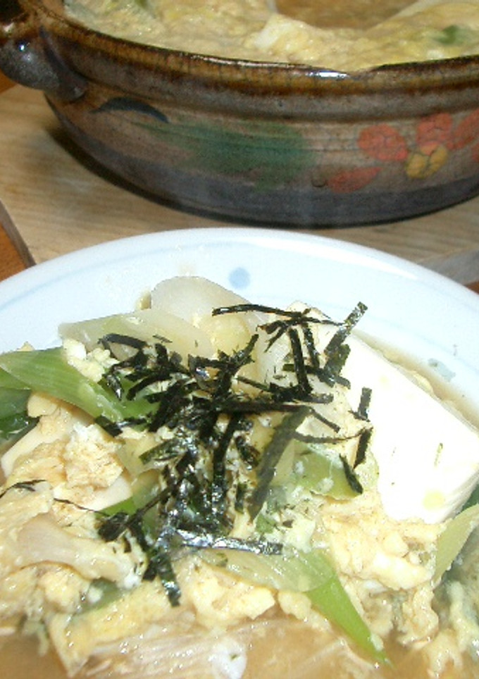 ネギと豆腐の卵とじ-レシピのメイン写真
