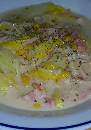 白菜とえのきのヘルシークリーム煮-レシピのメイン写真