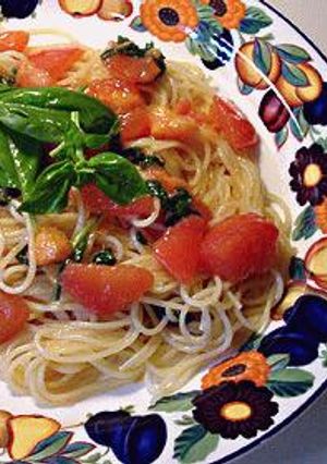 トマトLoveな朝食ひんやりパスタ-レシピのメイン写真