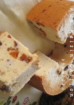 卵白だけのラムレーズンシフォンケーキ-レシピのメイン写真