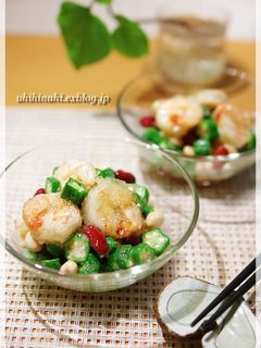 おくらとエビのみぞれ和えサラダ-レシピのメイン写真