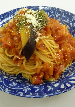 ナスとベーコンのトマトソースパスタ-レシピのメイン写真