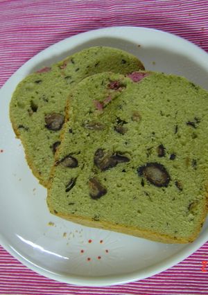 桜の抹茶大納言ケーキ-レシピのメイン写真