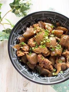 こんにゃくと豚肉の甘辛煮-レシピのメイン写真