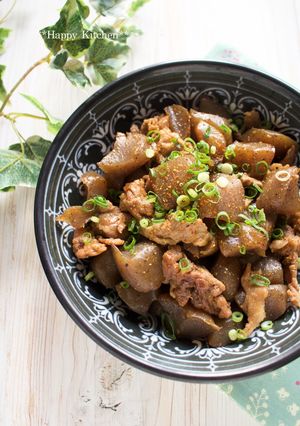 こんにゃくと豚肉の甘辛煮-レシピのメイン写真