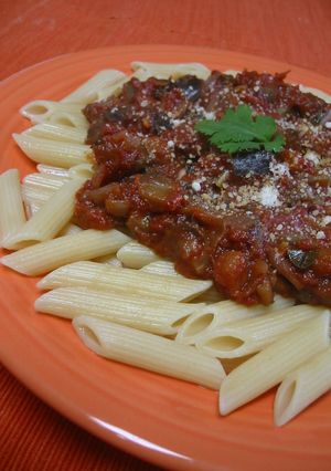 ナスとトマトのアメリカン・パスタソース-レシピのメイン写真